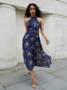 Navy Floral Maxi Dress