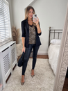 Black Satin Blazer