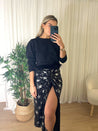 Sequin Wrap Midi Skirt | Beau Wrap Midi Skirt / Sequin Star