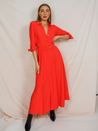 Red Shirt Dress | Daphne Red Belted Shirt Dress – Style Cheat