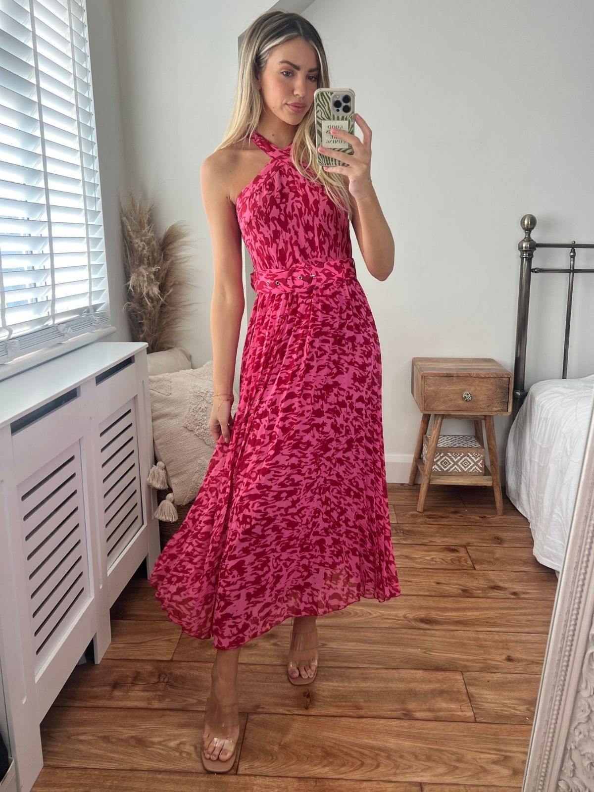 Pink Animal Print Dress