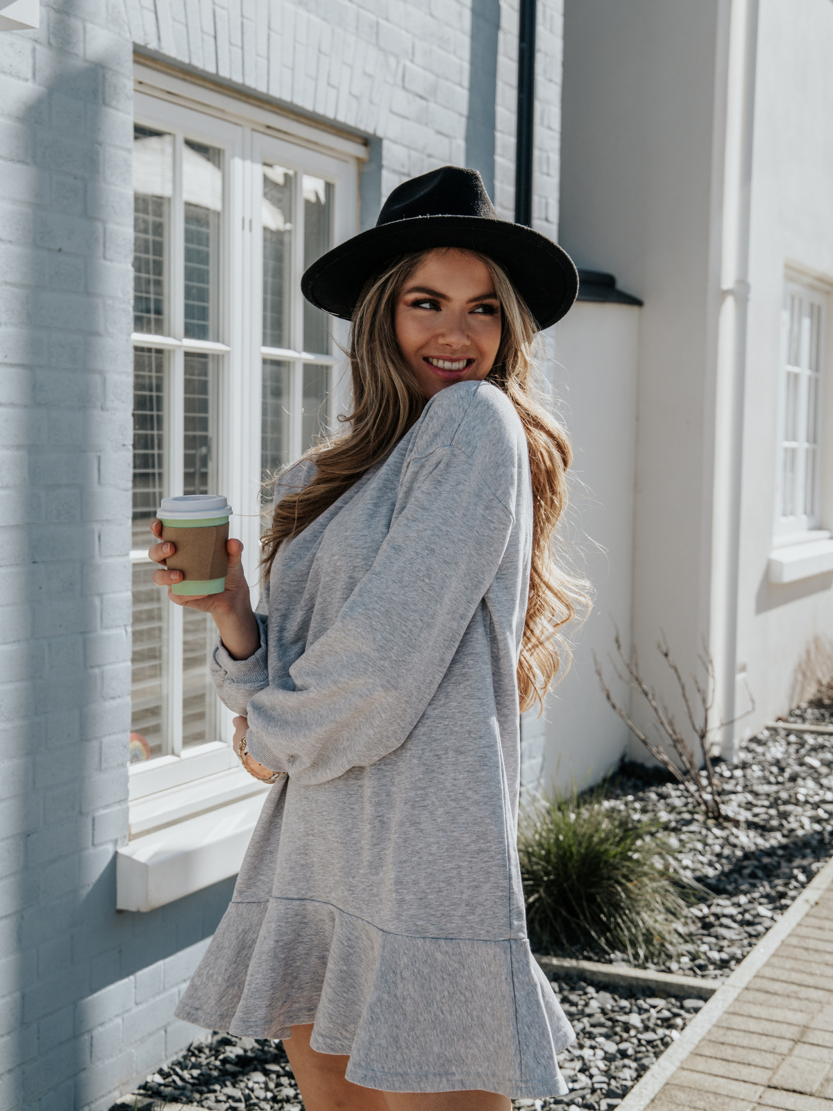 Sweater dress hot sale with bell sleeves