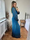 Blue Ombre Maxi Dress