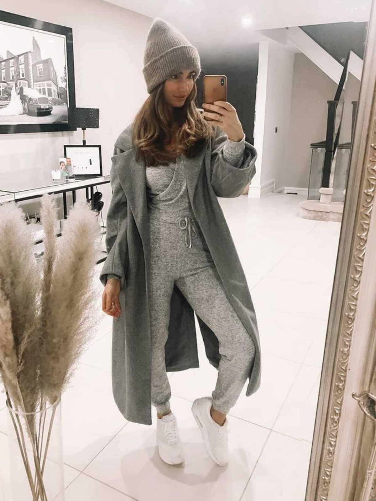 Grey Knitted Jumpsuit | Honor Grey Knitted Wrap Jumpsuit