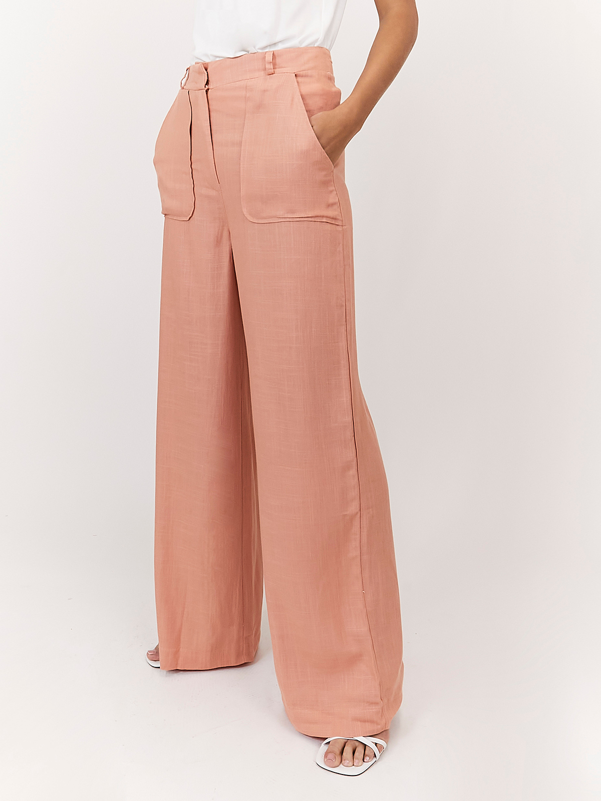 Peach online linen pants