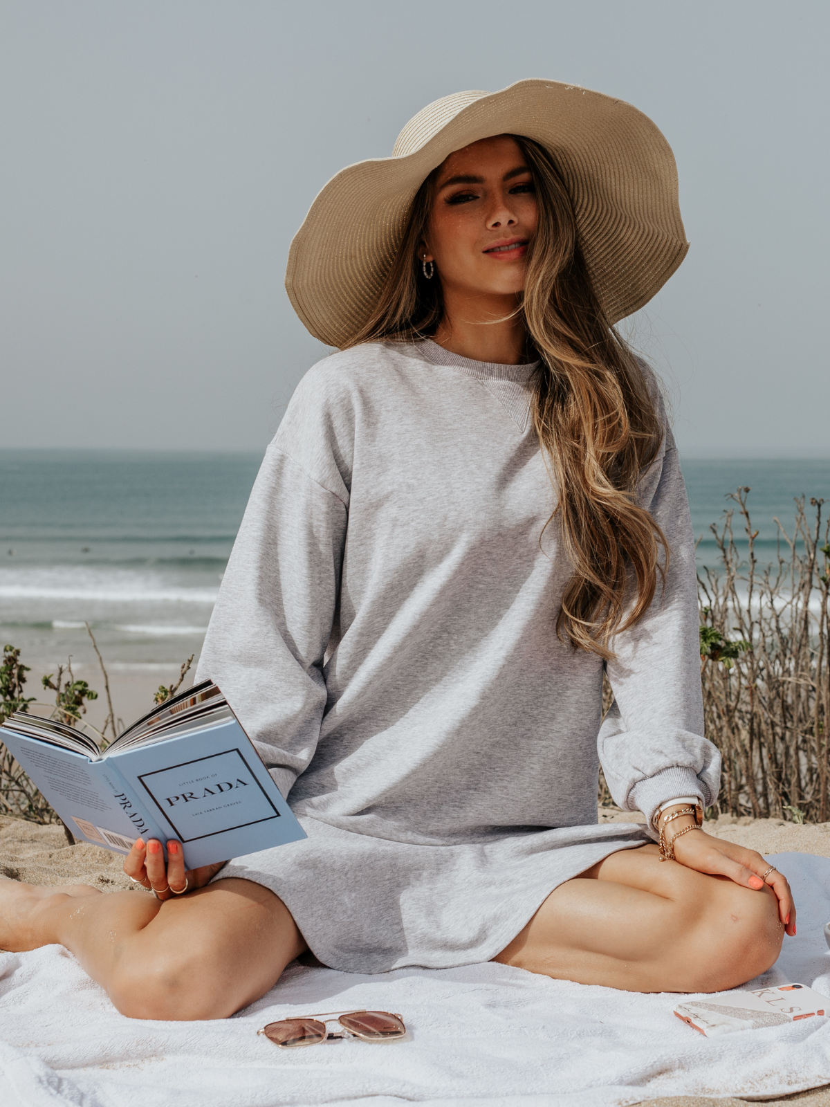Grey Sweatshirt Dress | Isla Grey Sweatshirt Peplum Dress