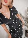Black Polka Dot Dress | Winnie Spotted Midi Dress