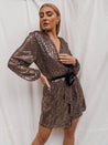 Gold Sequin Wrap Dress | Dani Gold Sequin Wrap Dress