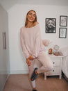 Pink Lounge Jogger | Imogen Waffle Pink Jogger – Style Cheat