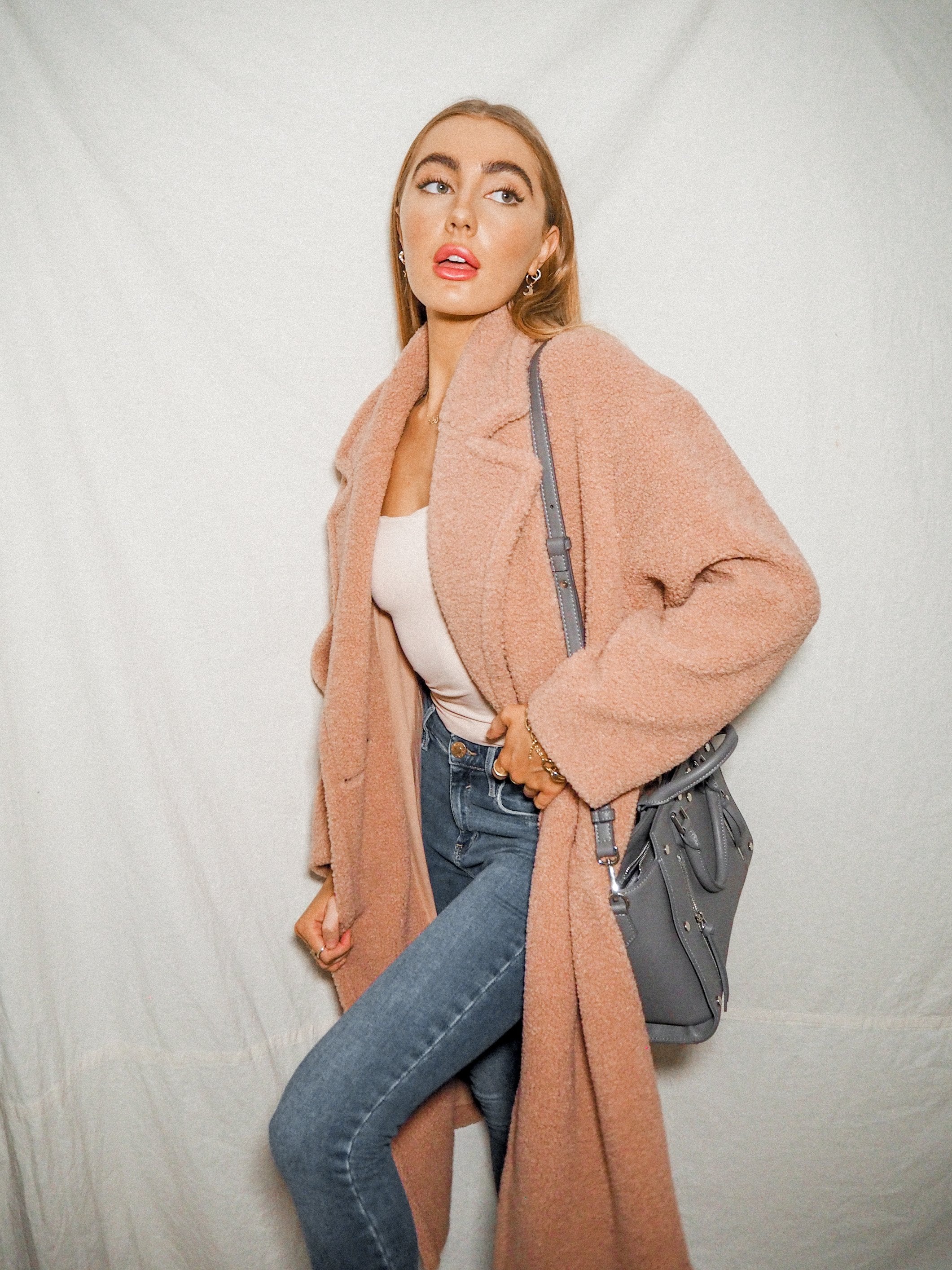 Pink Teddy Coat | Jorgia Blush Teddy Coat – Style Cheat