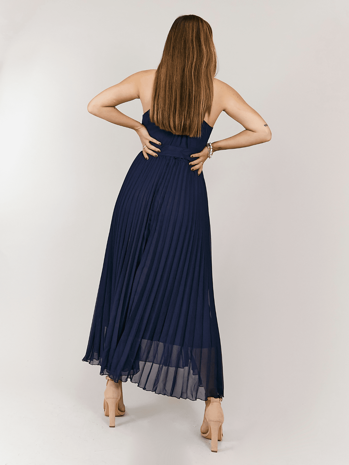 luisa belted pleated maxi dress Luisa Belted Pleated Maxi Dress / Pink Ombre Style Cheat