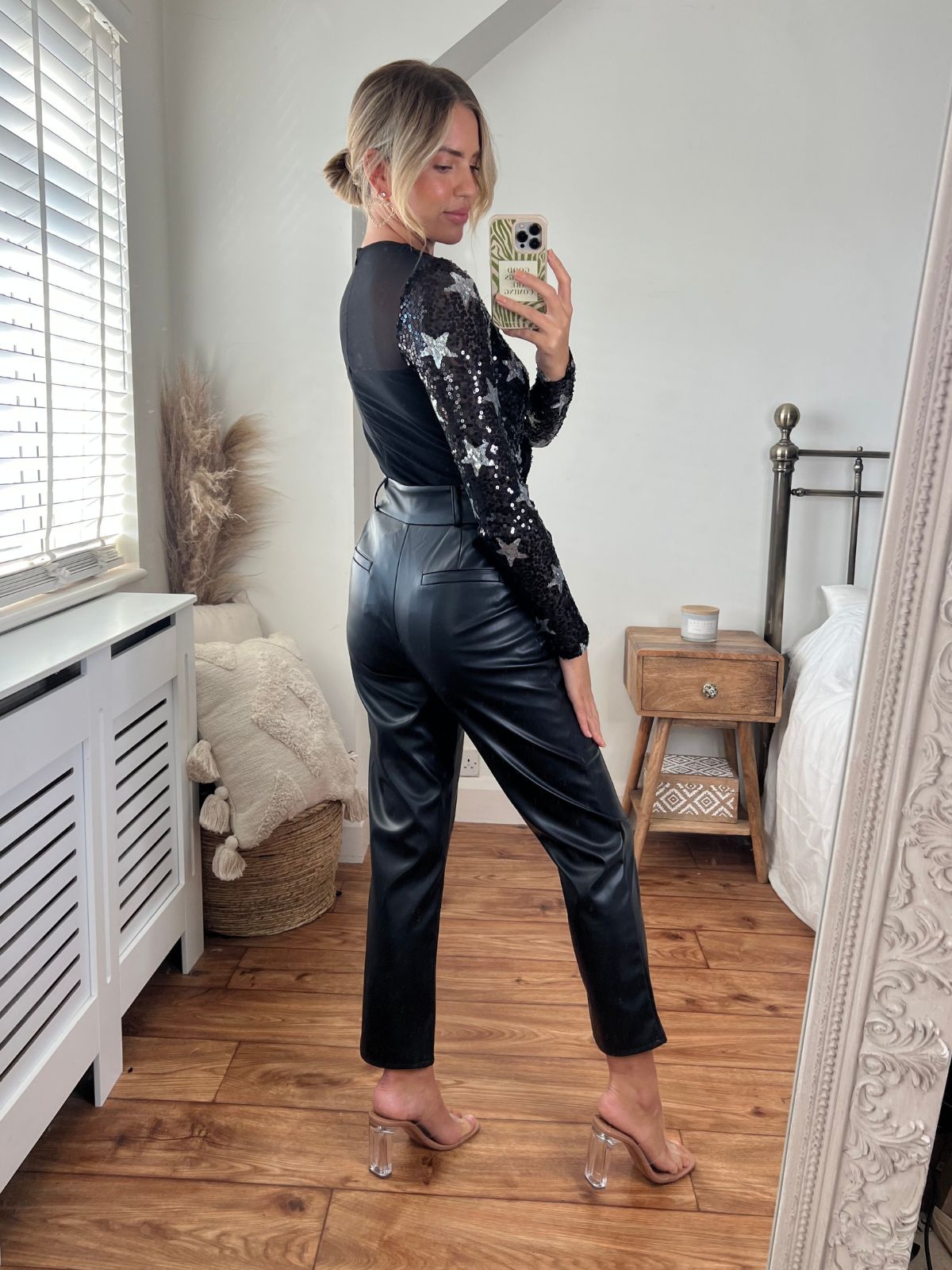 Ruby Wrap Sequin Bodysuit / Star