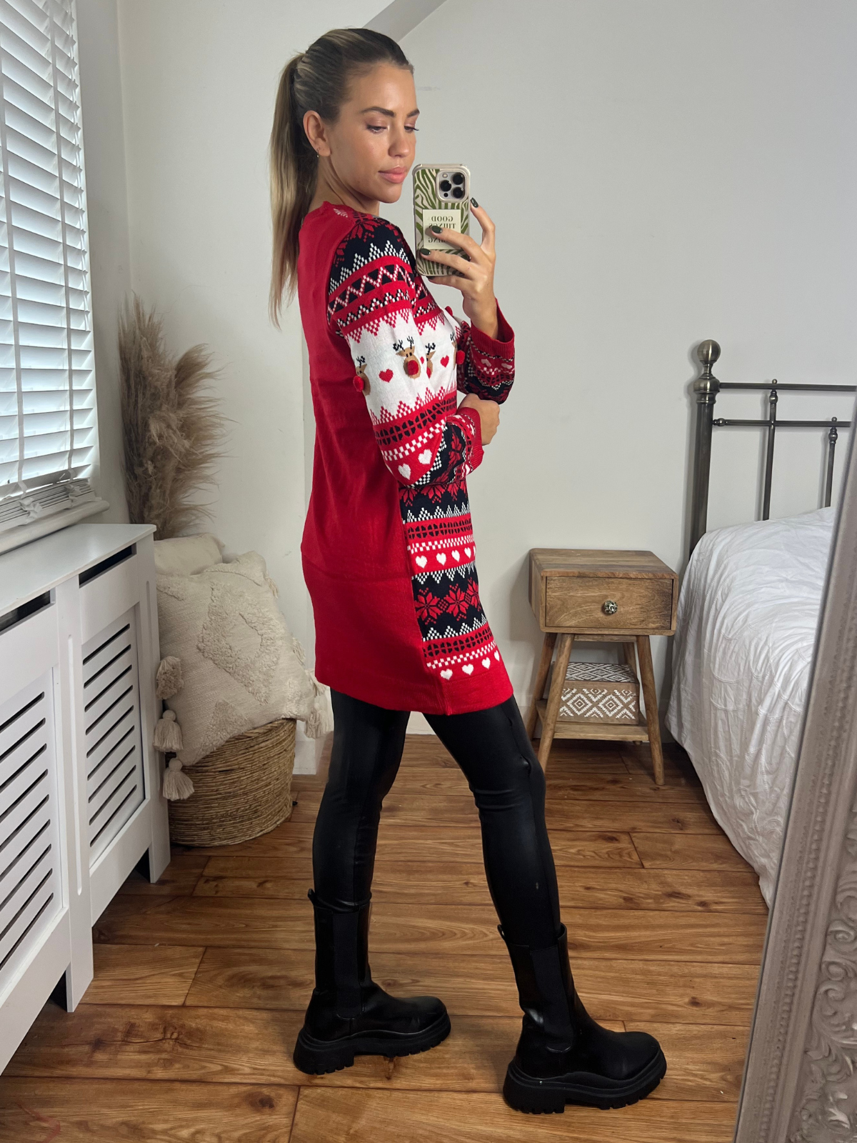 Christmas Knitted Jumper Dress / Multi