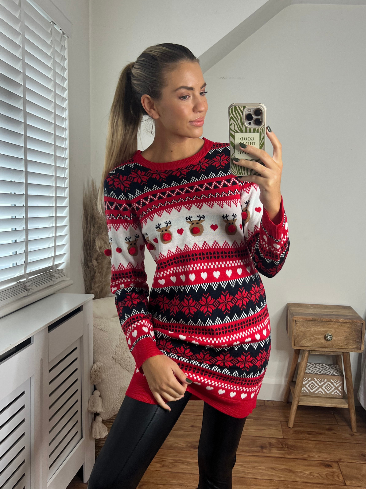 Christmas Knitted Jumper Dress / Multi