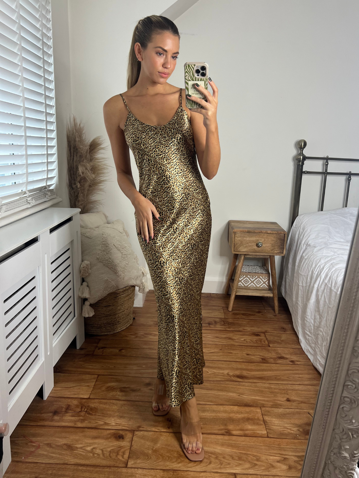 Allie Slip Dress in Animal Print