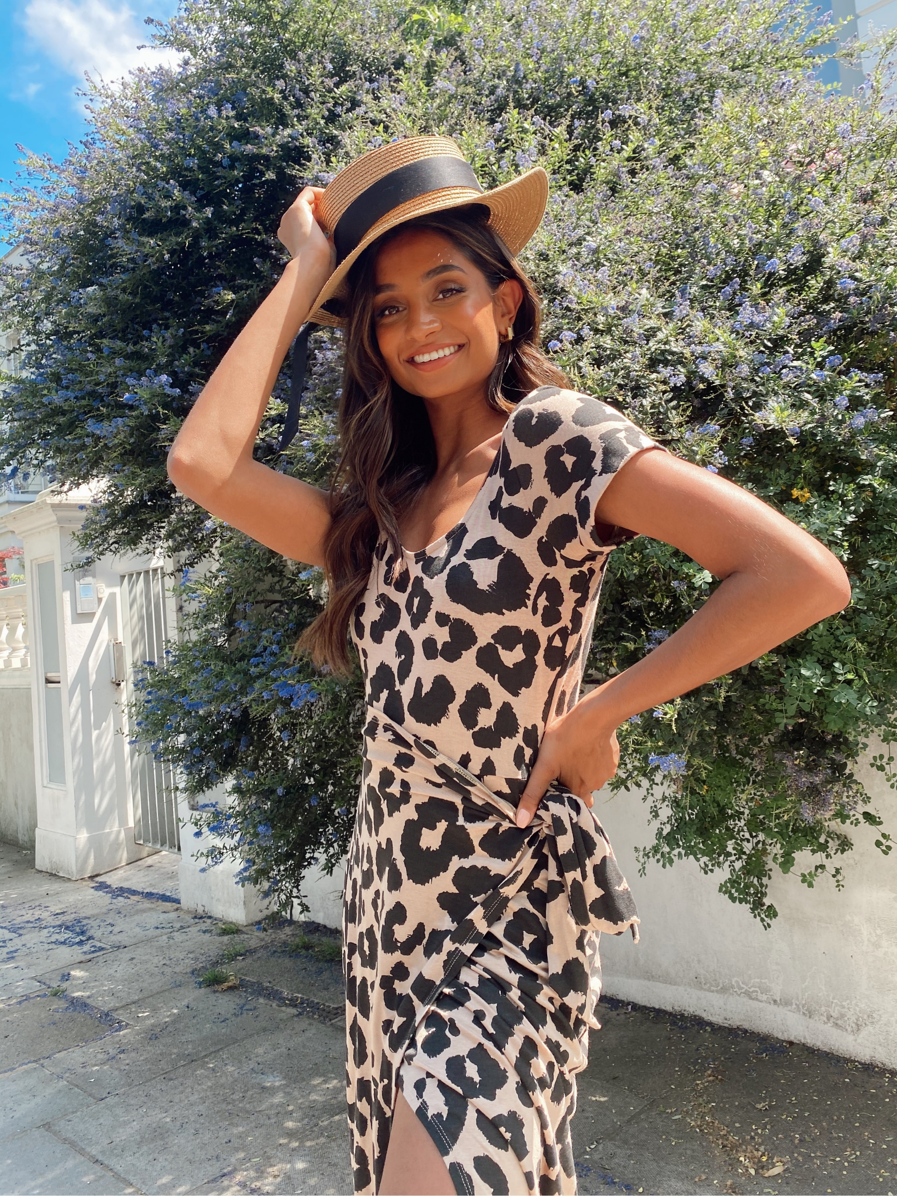 Animal Print Midi Wrap Dress | Midi Wrap Dress - Style Cheat