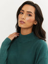 Green Jumper with Shirt Underneath