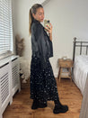 Star Print Midi Dress | Erika Bow Back Tiered Dress