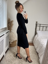 Black Jersey Wrap Dress