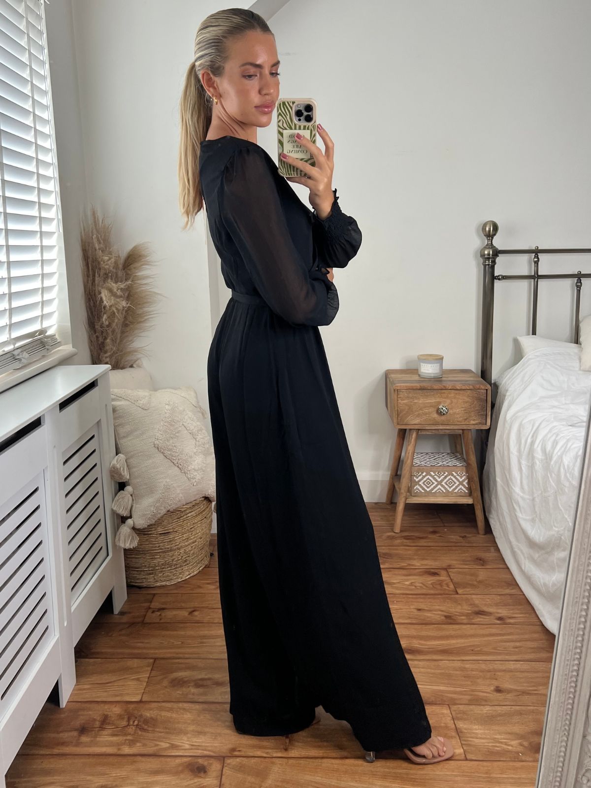 Black Long Sleeve Jumpsuit