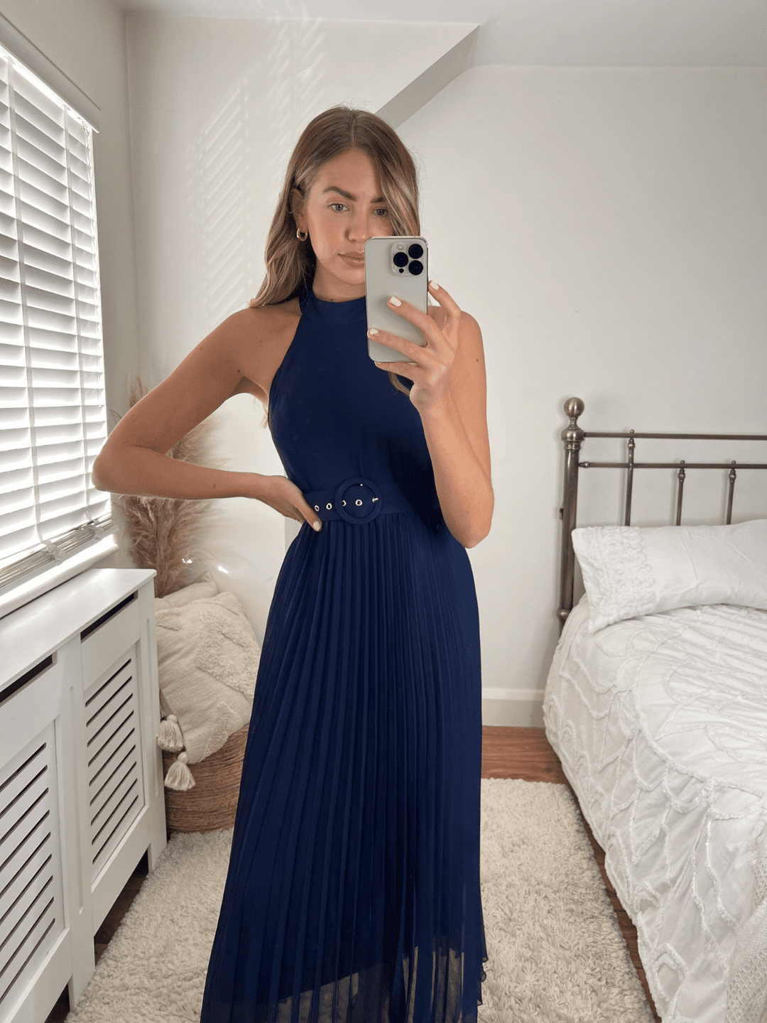 Navy Halter Dress