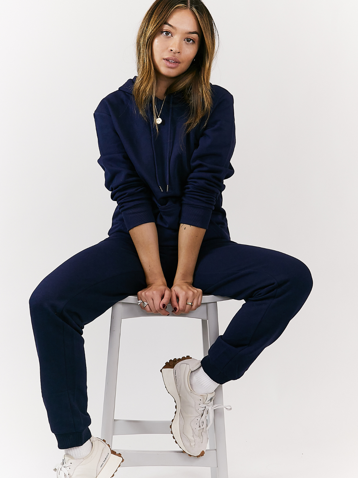 Shay Navy Classic Fit Hoodie