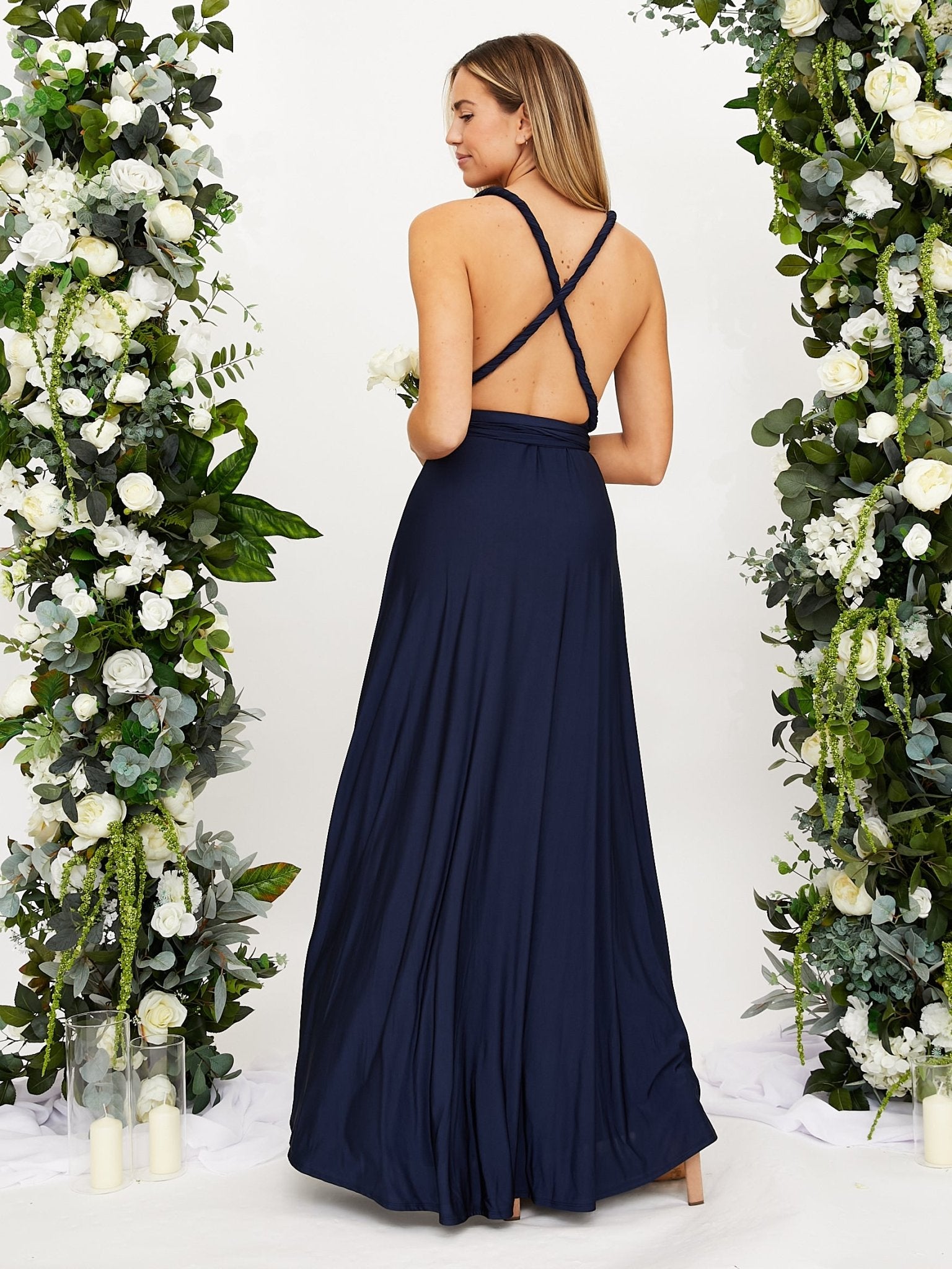 Multi-way Slinky Maxi Dress / Navy Style Cheat Multi-way Slinky Maxi Dress / Navy Style Cheat