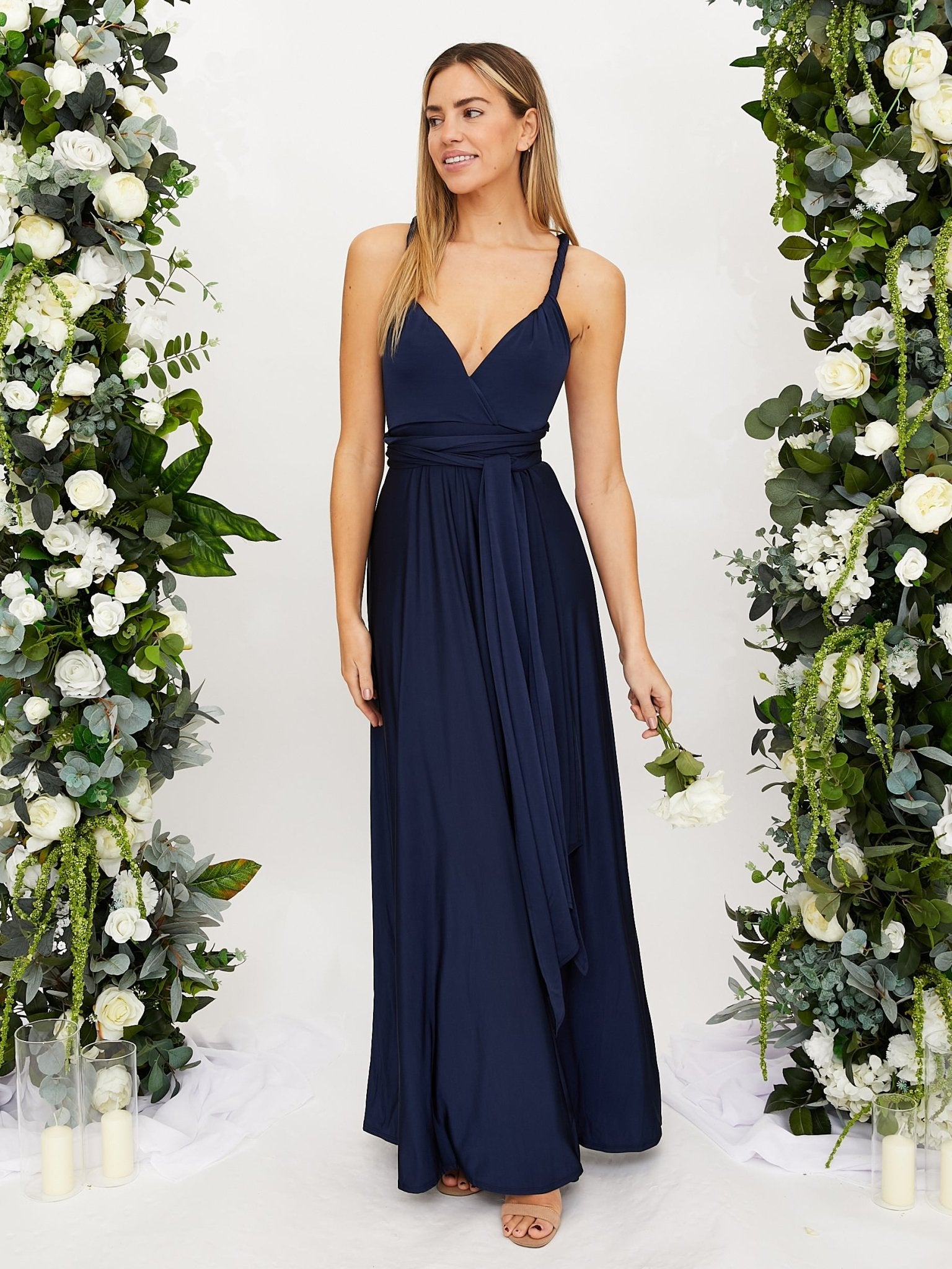 Multi-way Slinky Maxi Dress / Navy Style Cheat Multi-way Slinky Maxi Dress / Navy Style Cheat