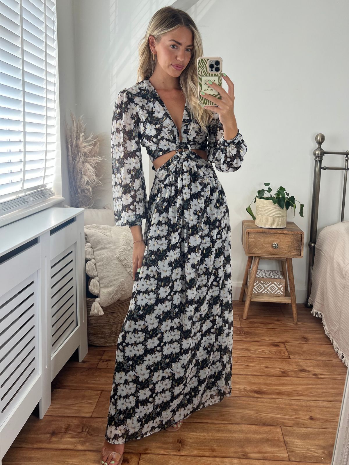 Floral Cut Out Maxi Dress | Tami Dress in Dark Floral – Style Cheat