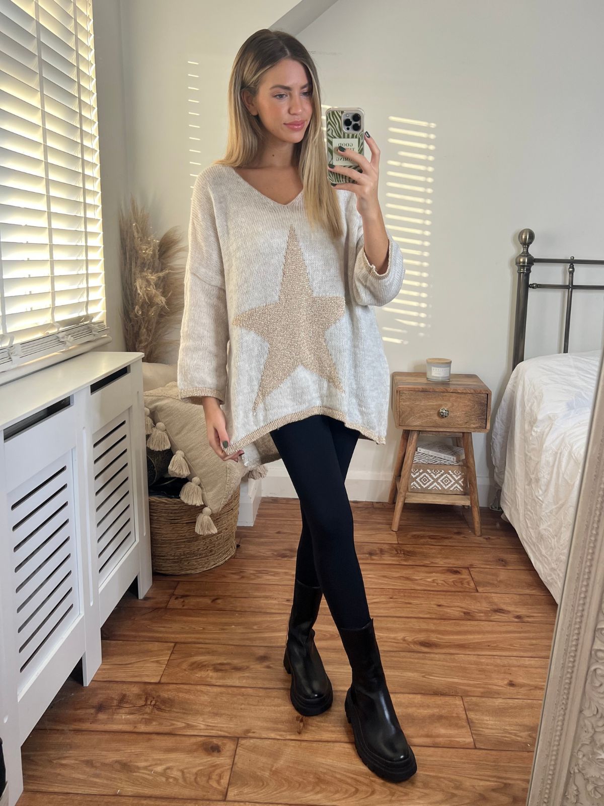 Celeste Star Jumper / Beige