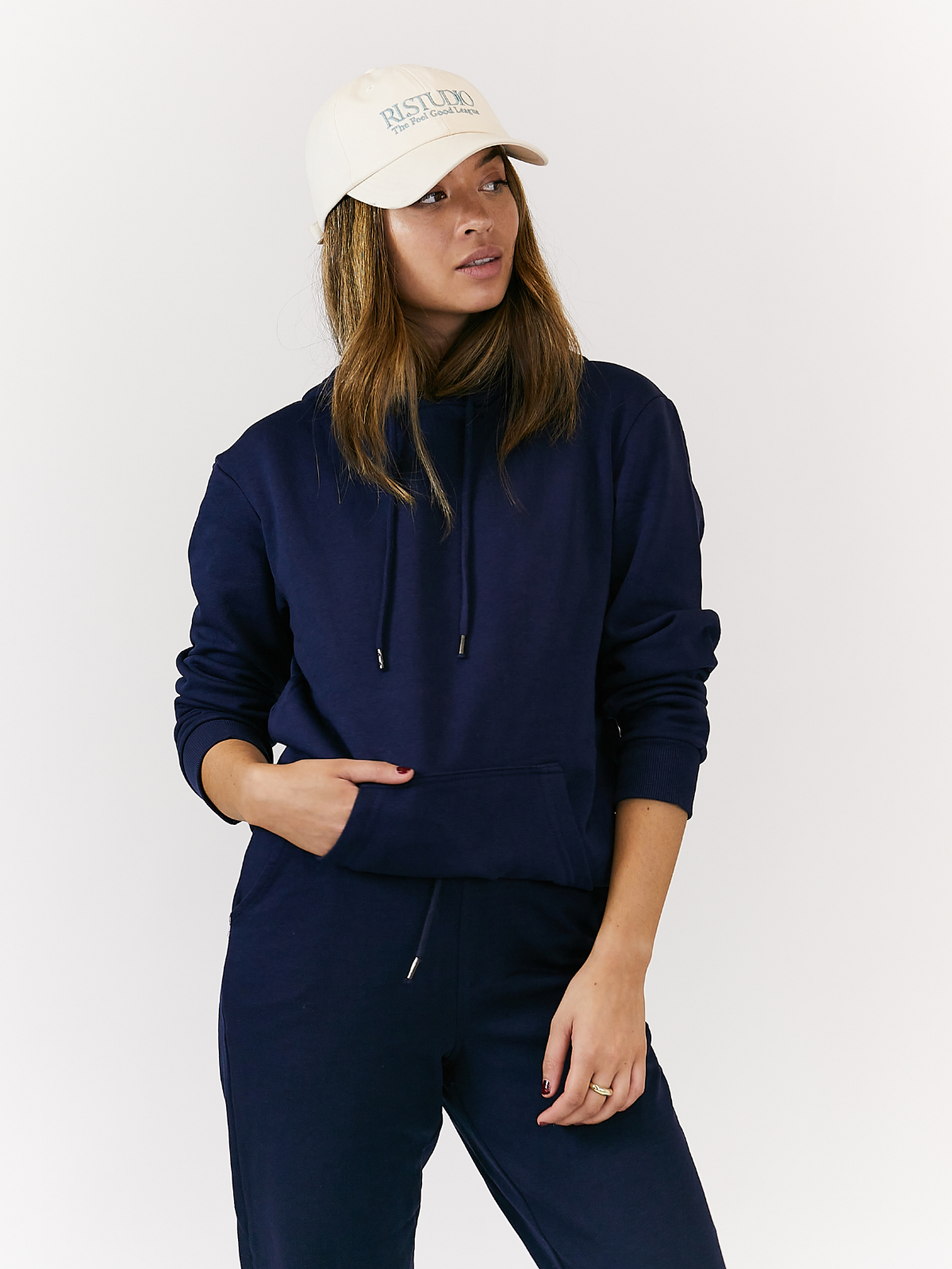 Shay Navy Classic Fit Hoodie