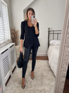 Black Satin Blazer