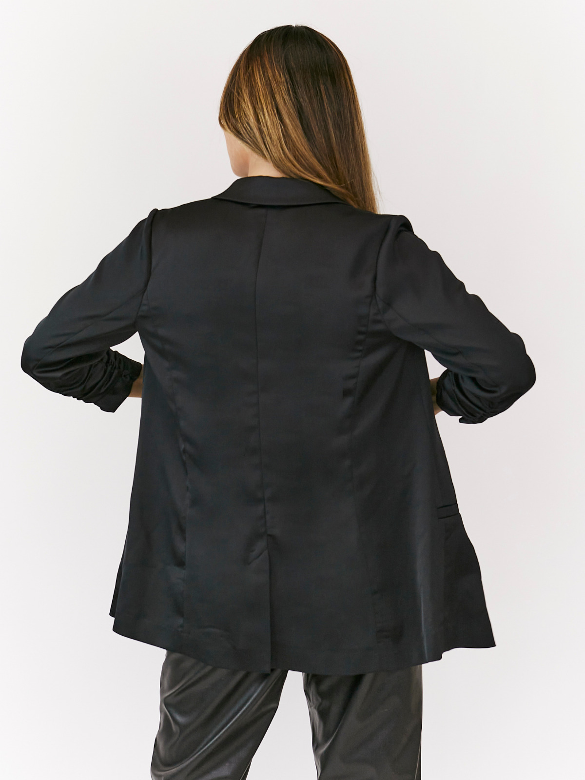 Black Satin Blazer