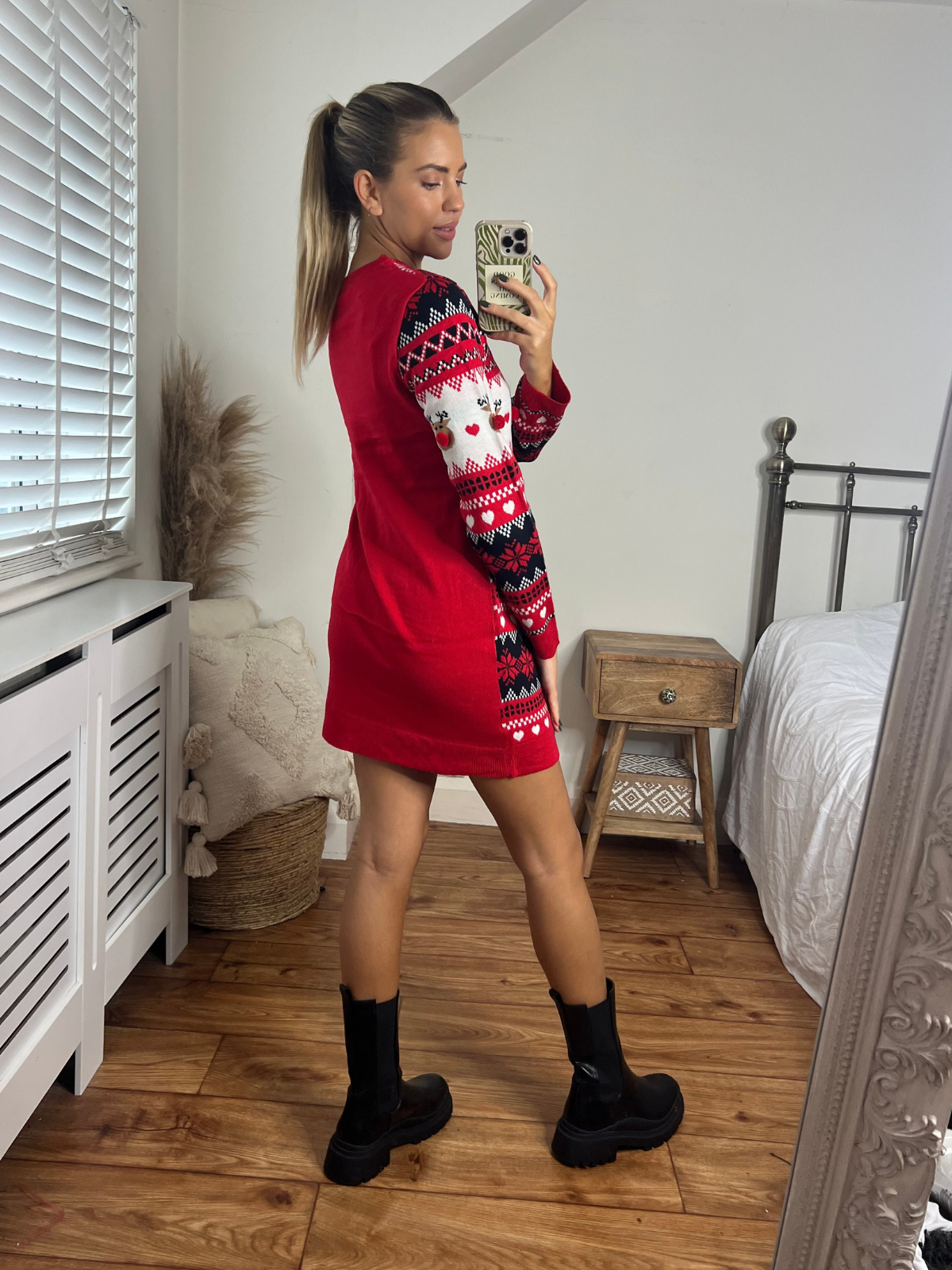 Christmas Knitted Jumper Dress / Multi