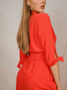 Red Shirt Dress | Daphne Red Belted Shirt Dress – Style Cheat