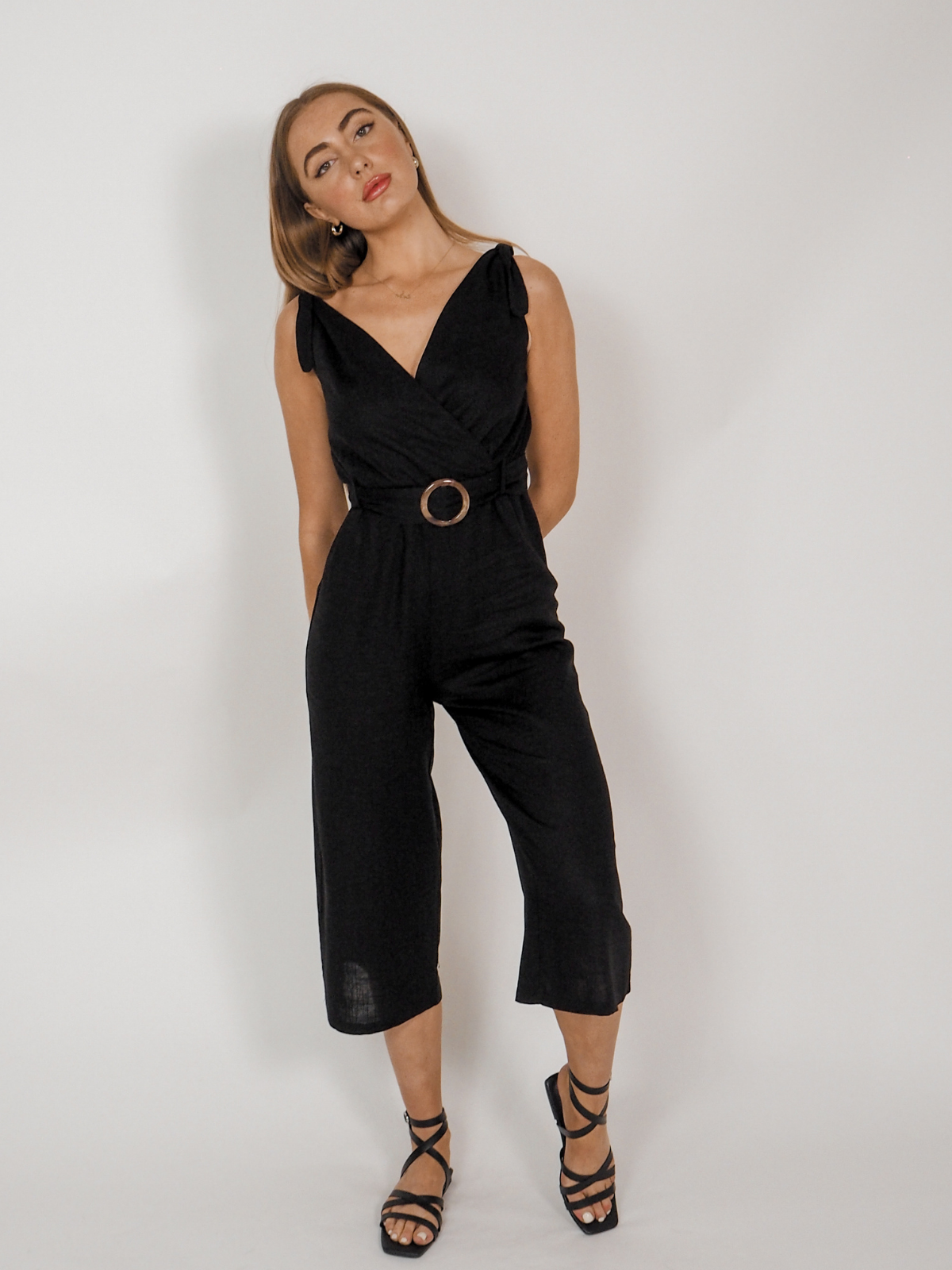 Blair Tie Strap Jumpsuit Black