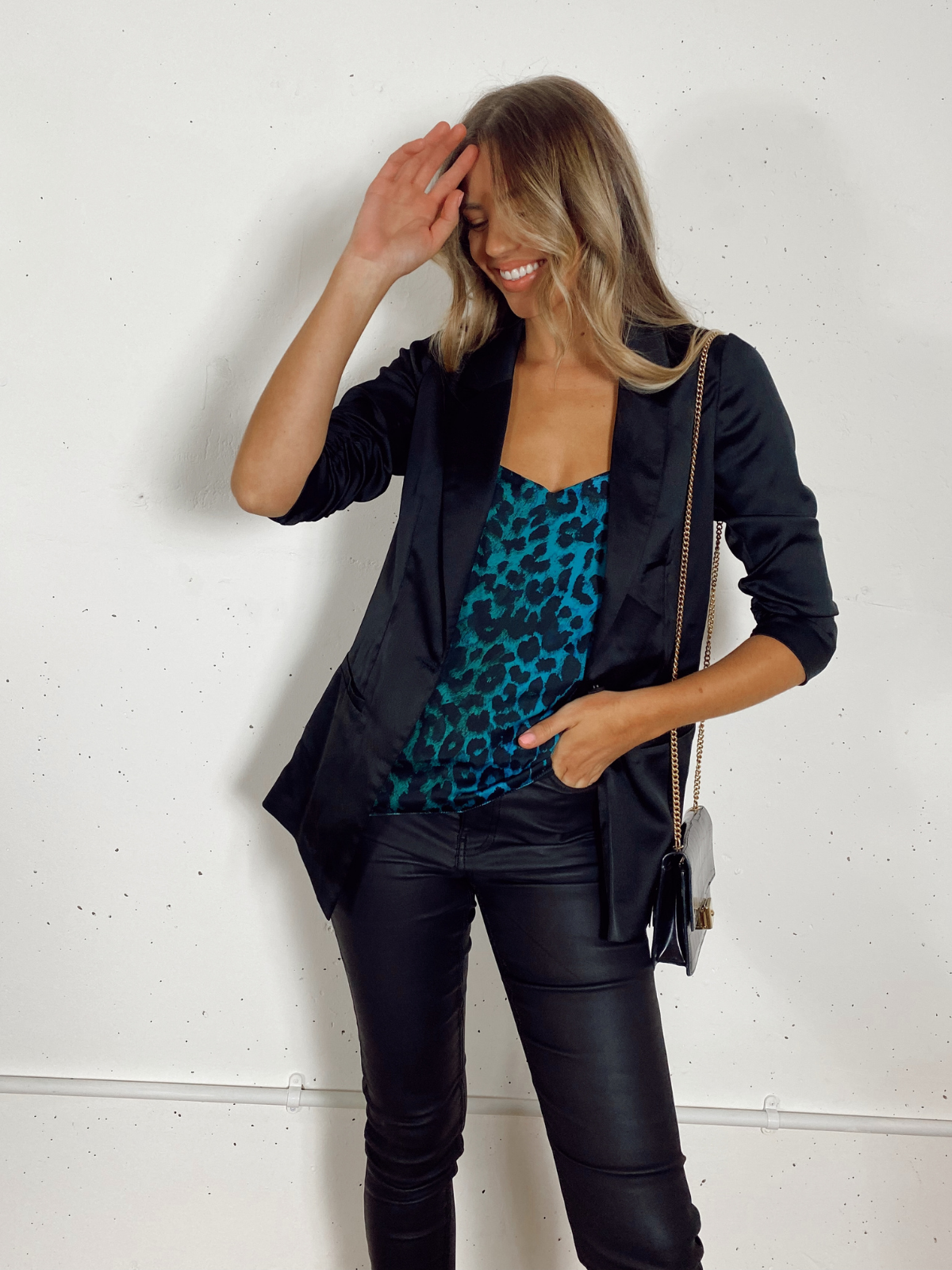 Black Satin Blazer