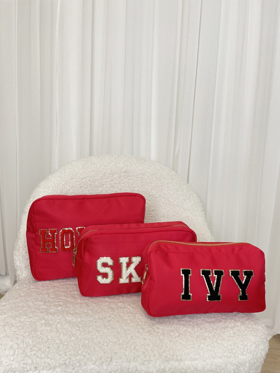 Personalised Pouch in Red