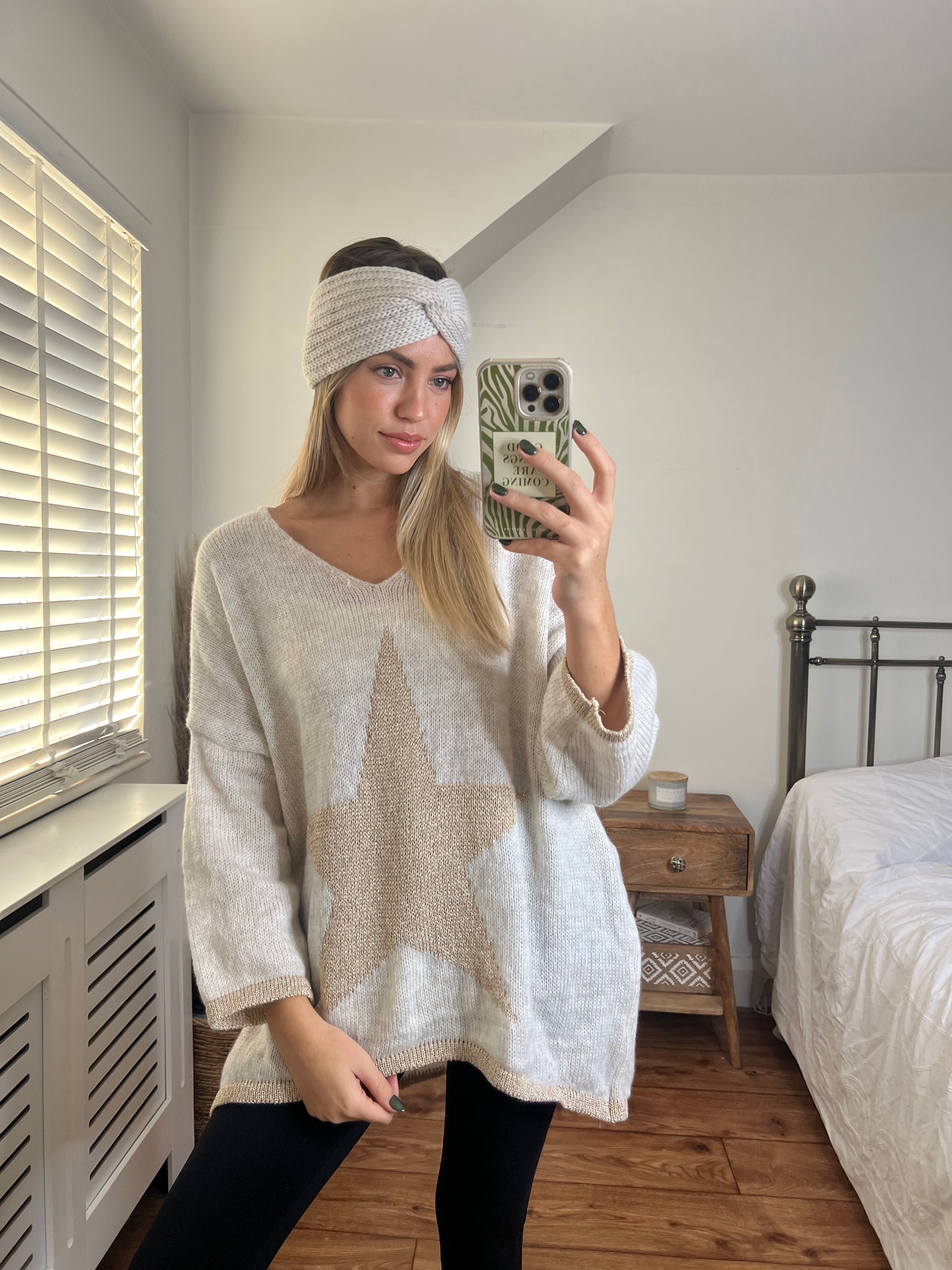Daniella Knitted Headband / Cream