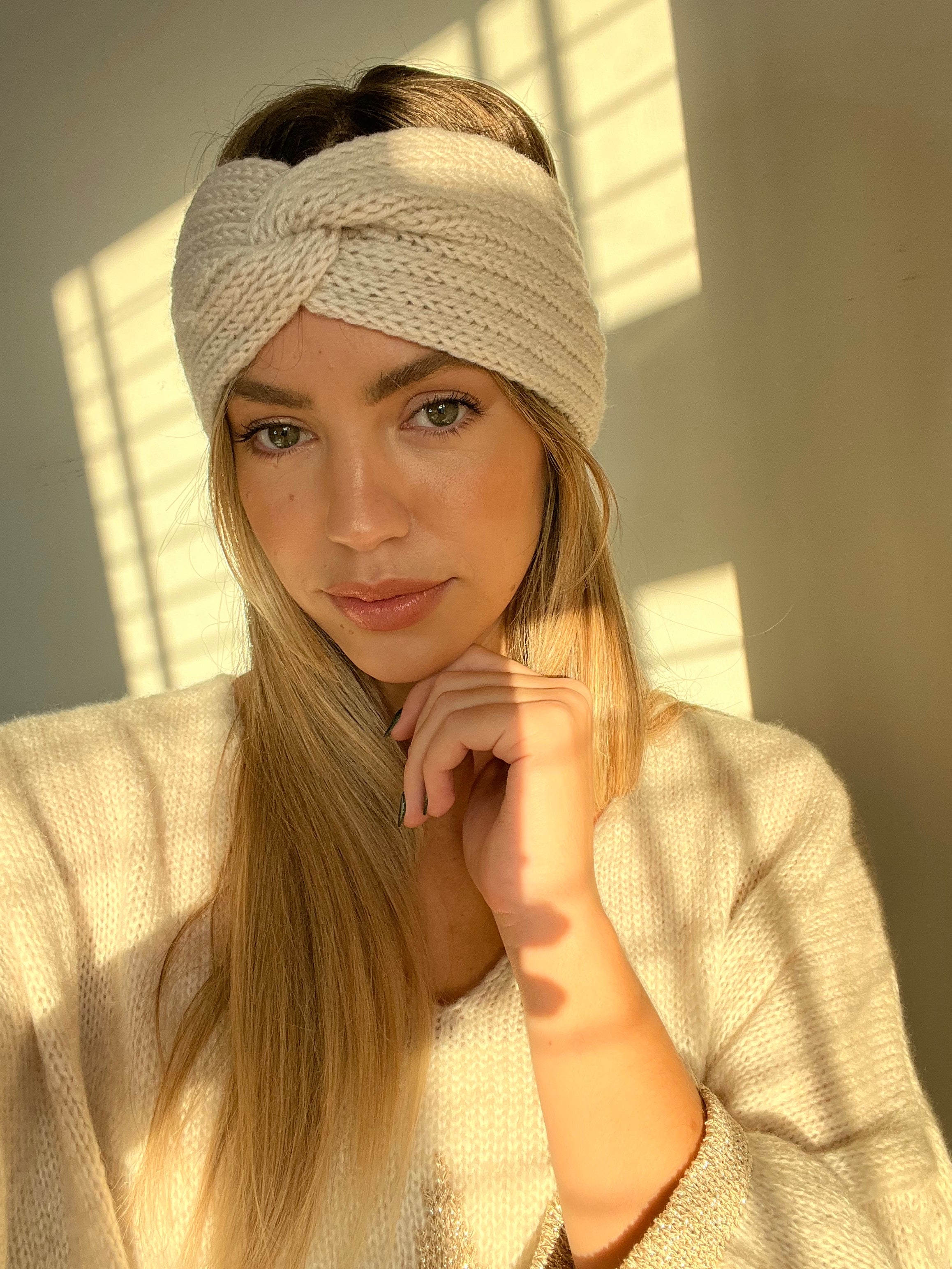 Daniella Knitted Headband / Cream