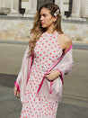 Pink Pleated Maxi Dress