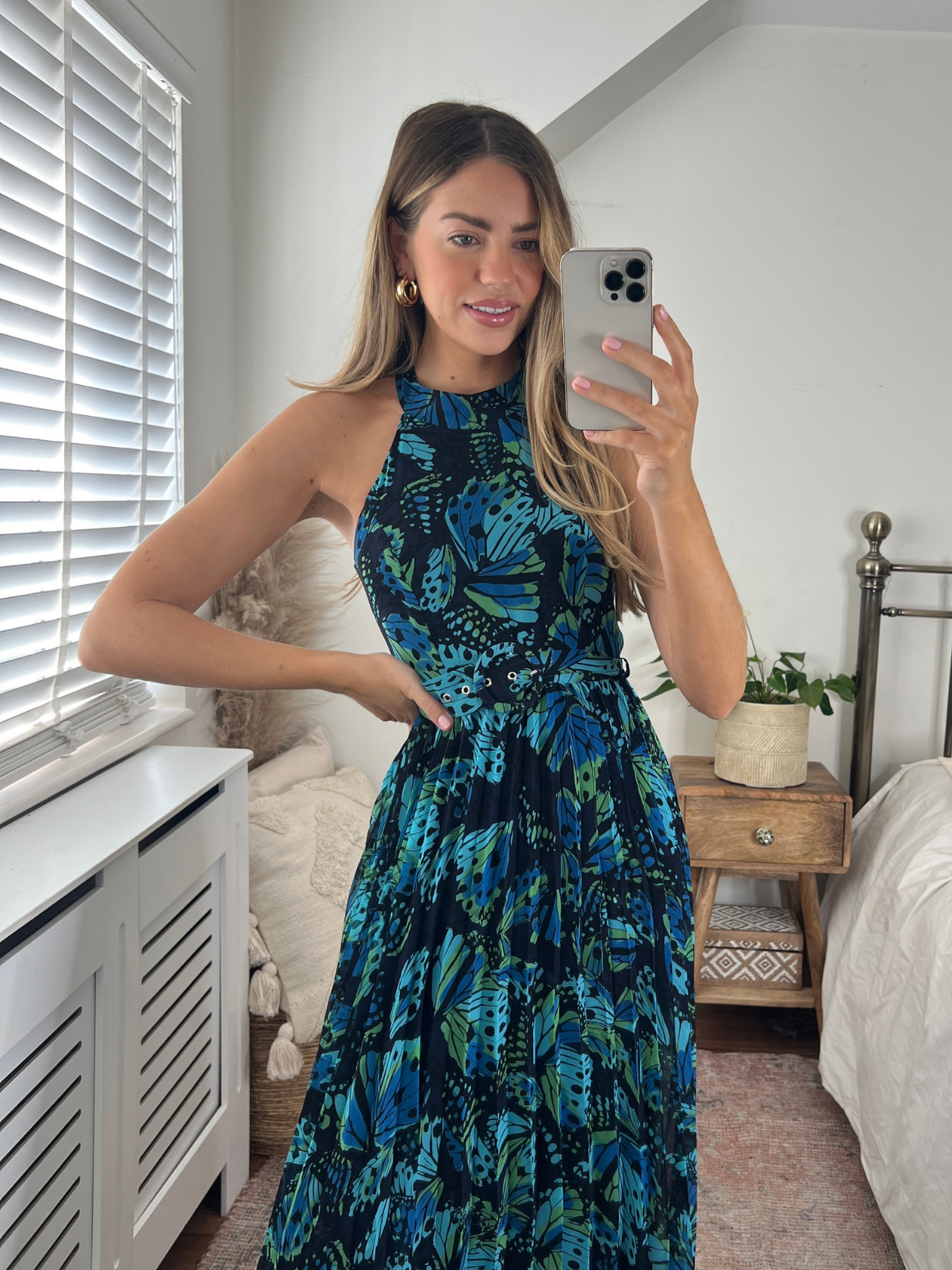 Butterfly Print Maxi Dress