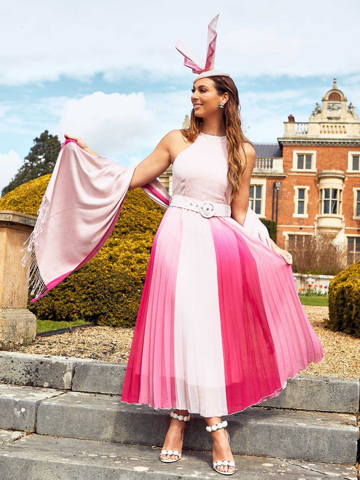 Pink ombre maxi sales dress