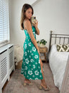 Green Floral Slip Dress