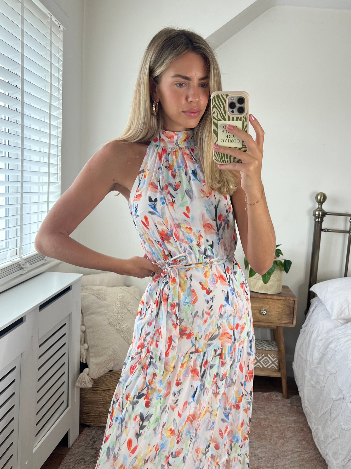 Willow High Neck Maxi Dress Floral Print As Seen On Sam Faiers