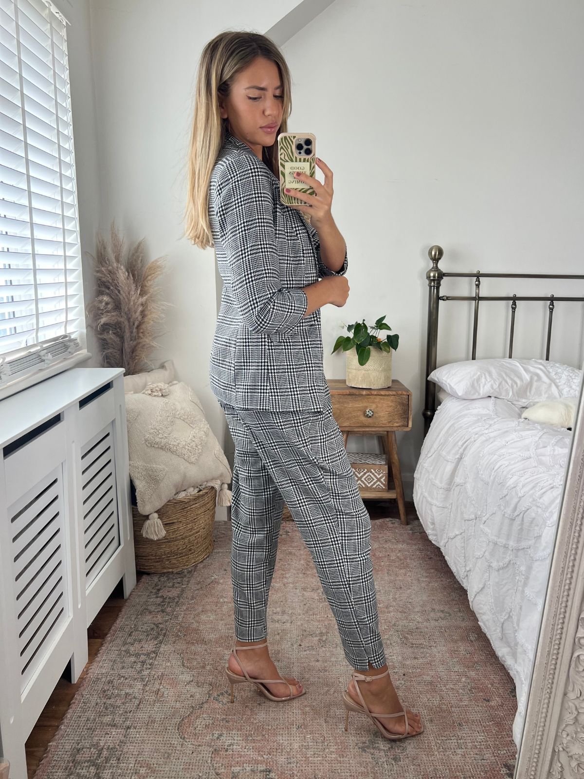 Charli Suit Trousers / Dogstooth Grey