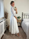 White Broderie Shirt Dress