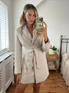 Beige Blazer Dress
